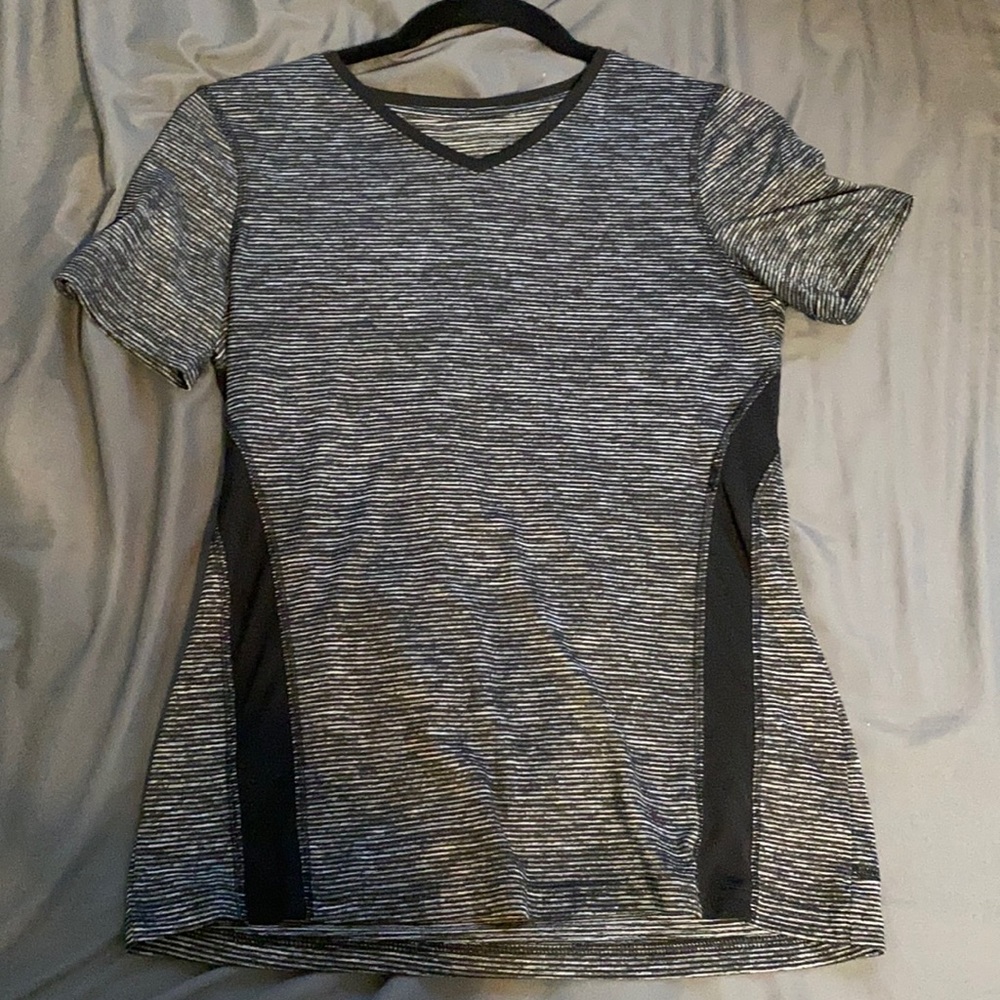 Black striped athletic shirt